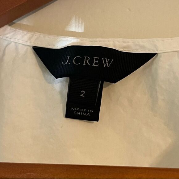 Women's J. Crew White & Black Tank Top with Bow - Picture 3 of 6